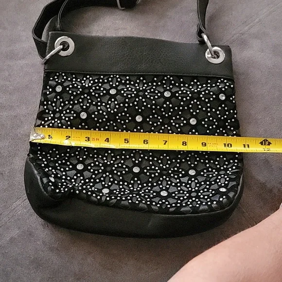 Rhinstone LaTique Cross Body Bag - Picture 5 of 6